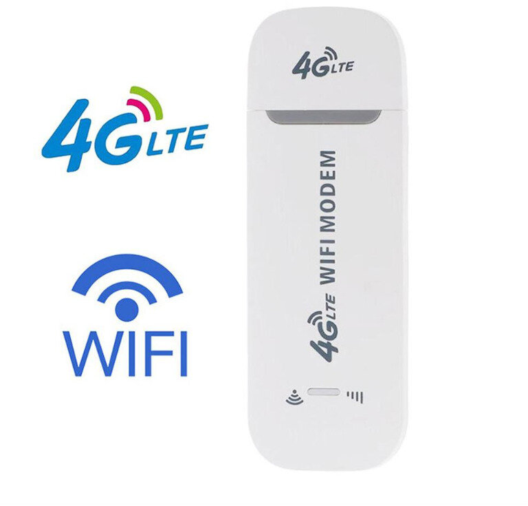 Wi-Fi роутер 4g портативный ,с SIM-картой , LTE 4G, питание от ноутбука, телефонной или автомобильной зарядки и т.д., скорость 150 м/бит,Беспроводной маршрутизатор, WiFi Модем Белый