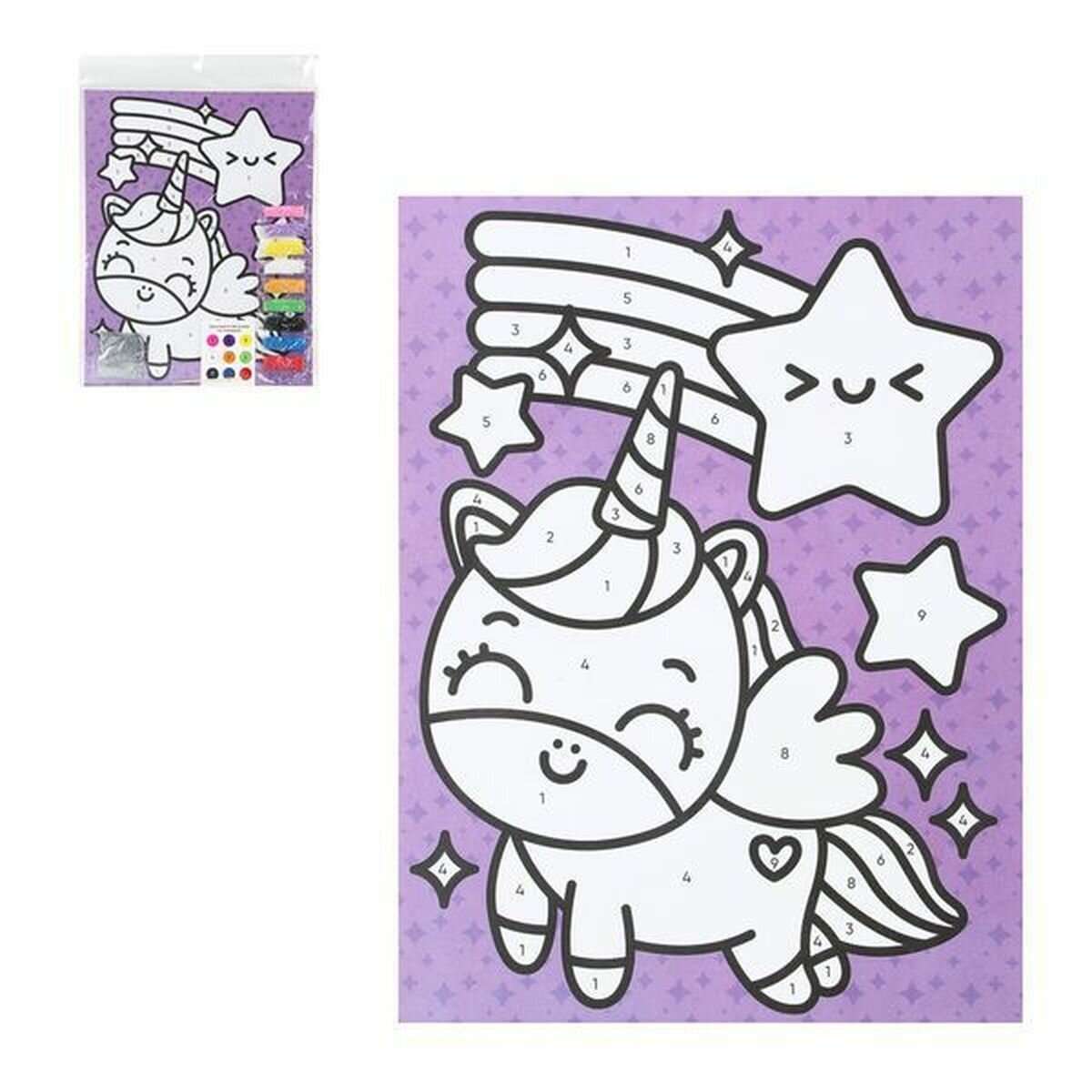 Фреска из песка с цветным фоном "Микс" 215*315см (бумага песок) (дизайн в ассортименте) (цена за 1 шт.)