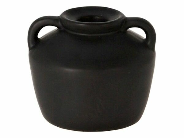 Подсвечник, керамика, чёрный, 8 см, Koopman International