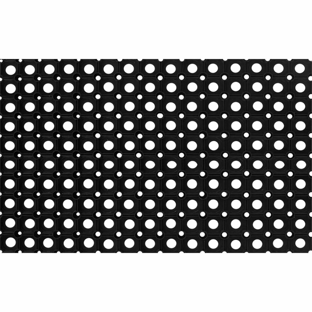 Коврик Flavio 40x60 см резина цвет чёрный