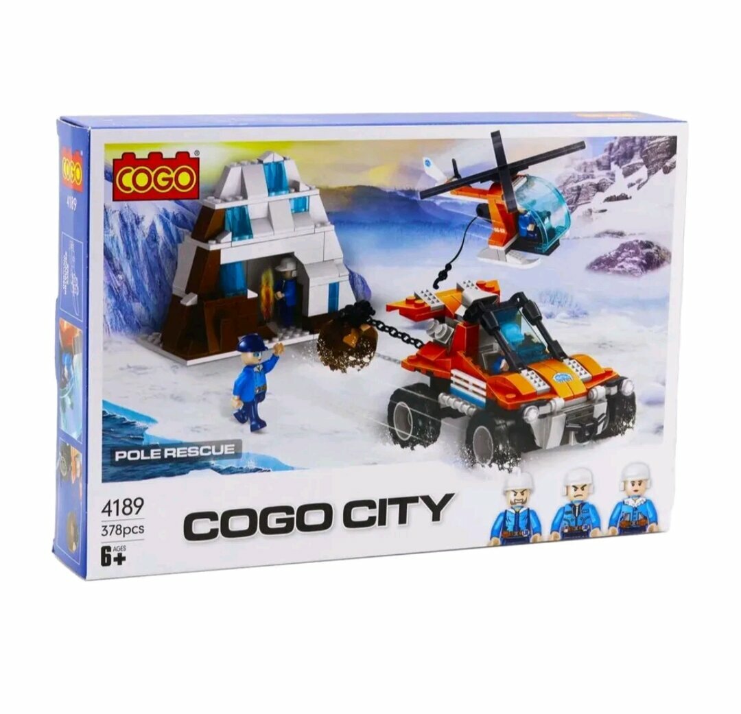 Конструктор/ City/ Сити/ Город/ Полярное спасение/ 378 деталей/ 4189/ ребенку