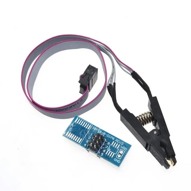 Программатор CH341B для EEPROM EQV, SOP8 Test Clip
