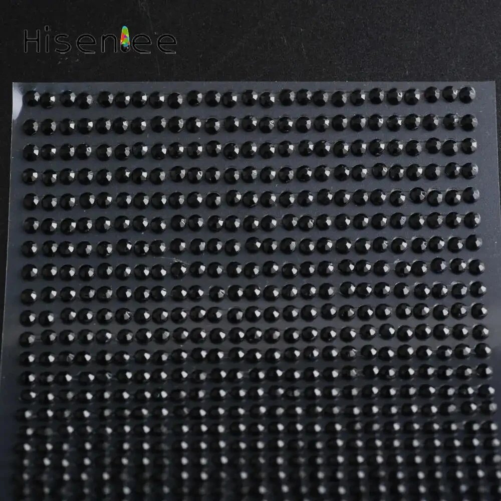 3 мм 750 шт./компл. акриловые бутиковые круглые наклейки с плоской задней частью 12 цветов блестящие хрустальные стразы наклейки на стену наклейки на автомобиль Черный Black