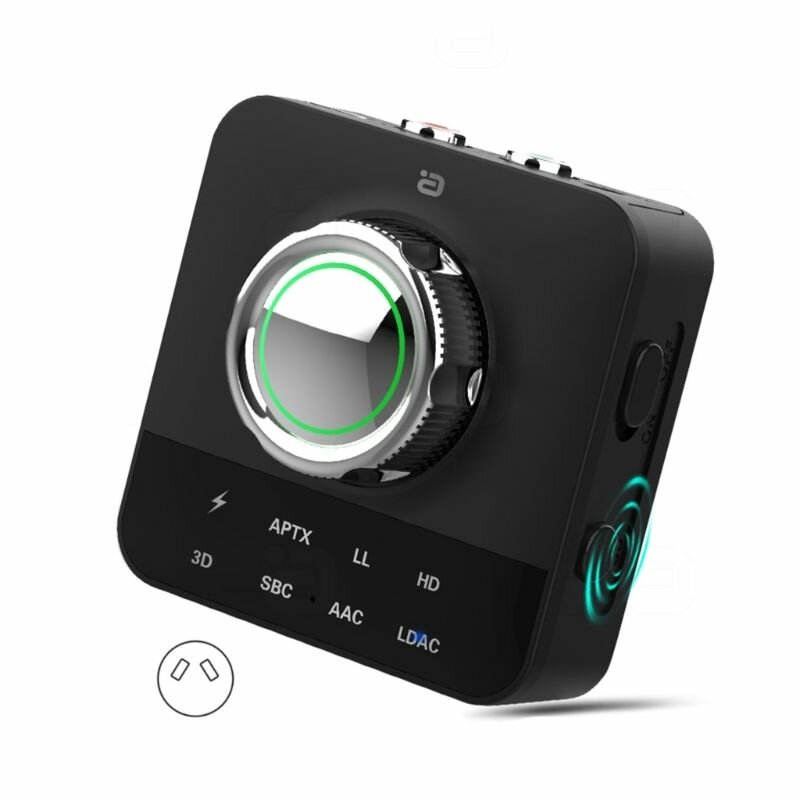 Аудиоприемник LDAC, совместимый с Bluetooth5.0, MicRCA3,5 ммAux, 3DStereo Music, aptX, беспроводной адаптер для ТВ, автомобильный динамик