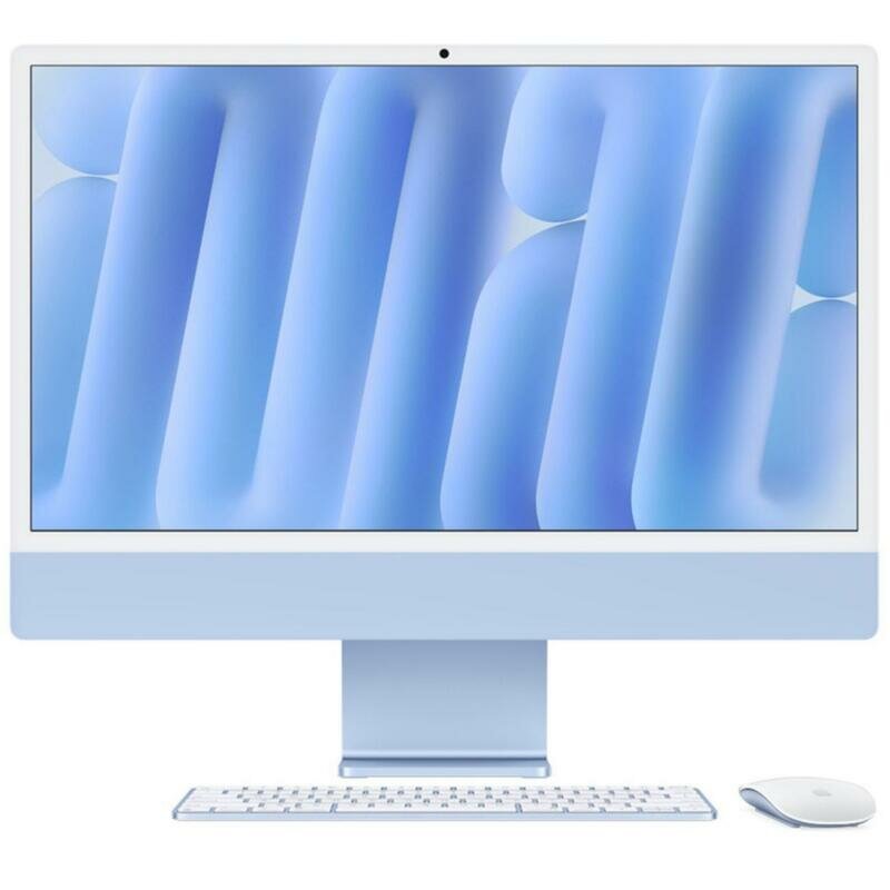 Моноблок Apple iMac 24 (Retina 4,5K, M4, 10C CPU, 10C GPU, 16Gb, 256Gb SSD), MWV13, Blue