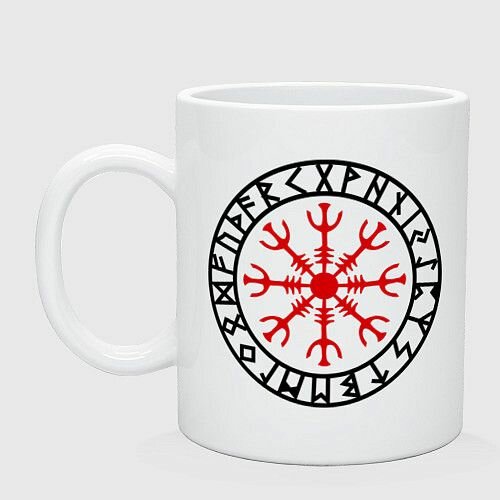 Руна Aegishjalmur (Шлем ужаса) Керамическая кружка