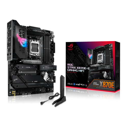 Материнская плата ASUS ROG STRIX X870E-E GAMING WIFI (AM5, PCIe 5.0x16, ASUS Aura Sync)