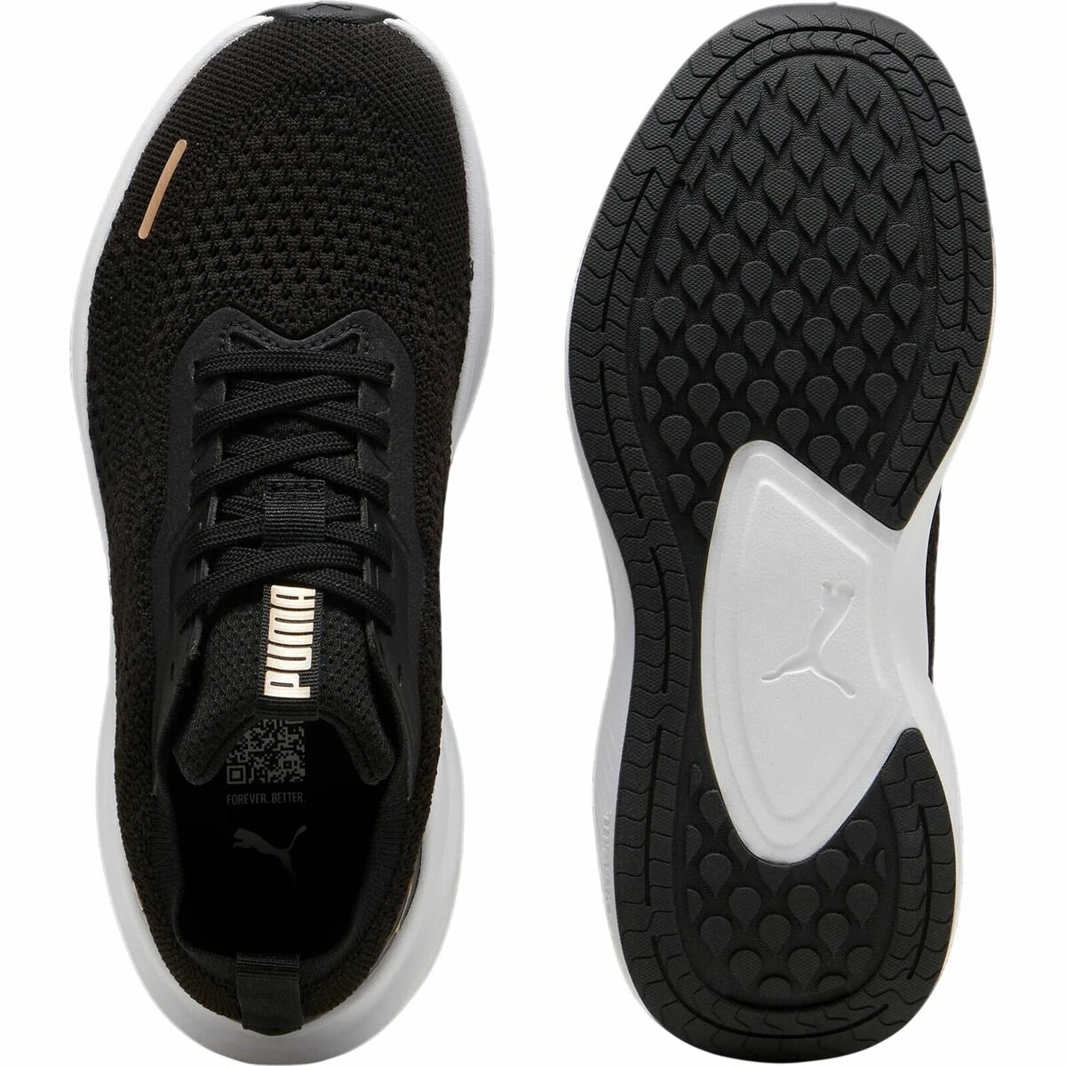 Кроссовки PUMA Skyrocket Lite Engineered, полнота F, размер 10 UK, черный/белый — фото 1