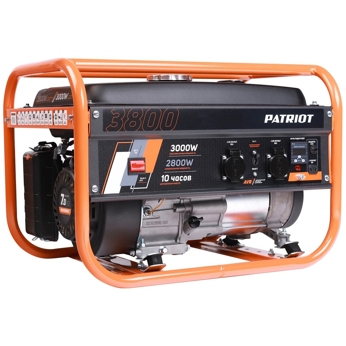Генератор Patriot GRS 3800 (476102255) бензиновый, 3 кВт, двигатель 212 см³