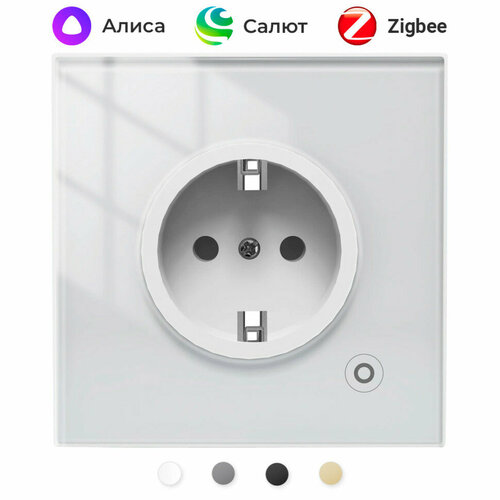Умная встраиваемая Zigbee розетка Moes модели ZK-EU белая 2413₽