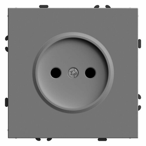 Розетка 1-местная с защитной шторкой (механизм), STEKKER, б/з, 250В, 16А, серия Эмили, RST16-5109-10, платиново-серый,