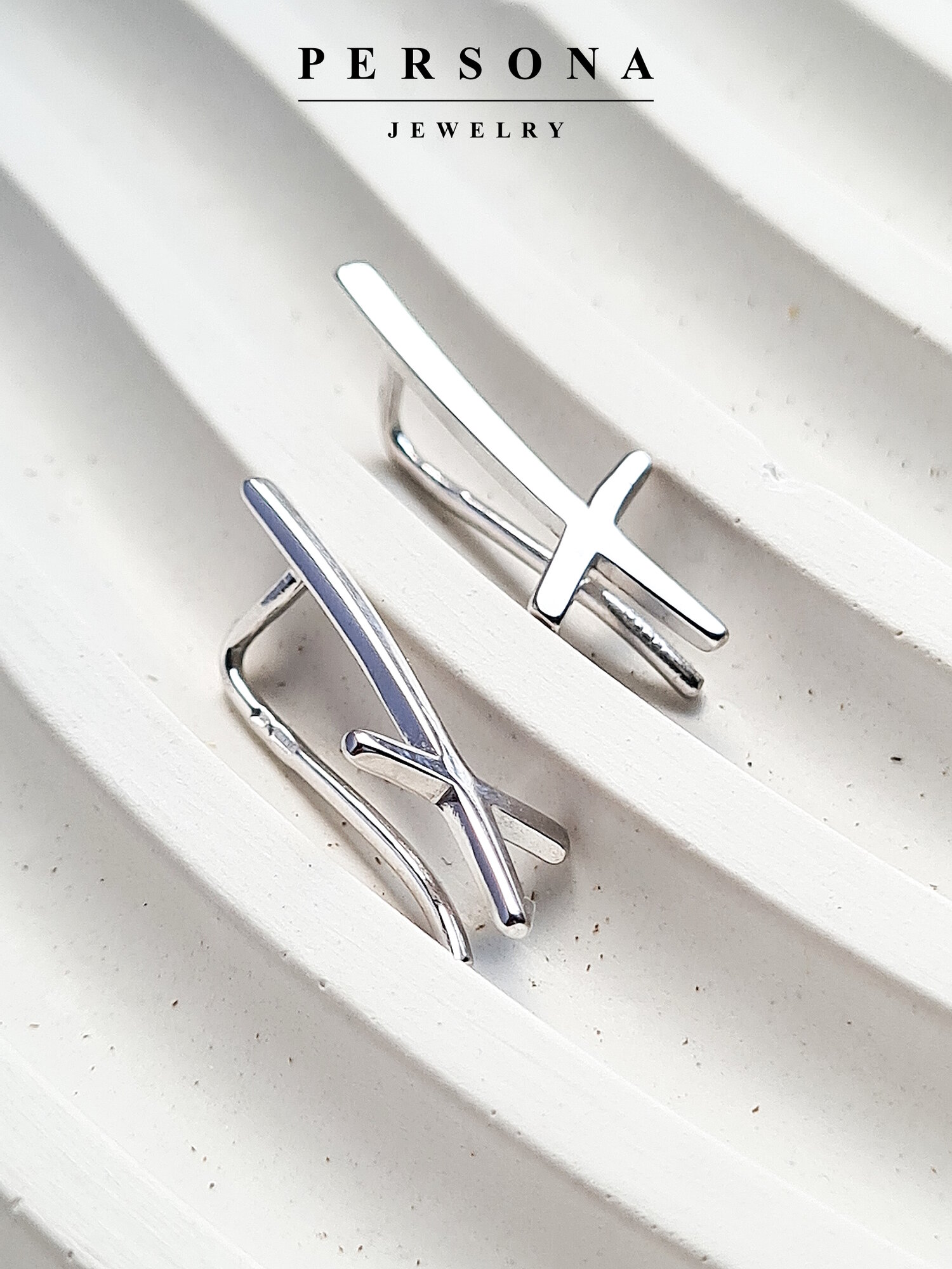 Серьги клаймберы, серебро, 925 проба, родирование