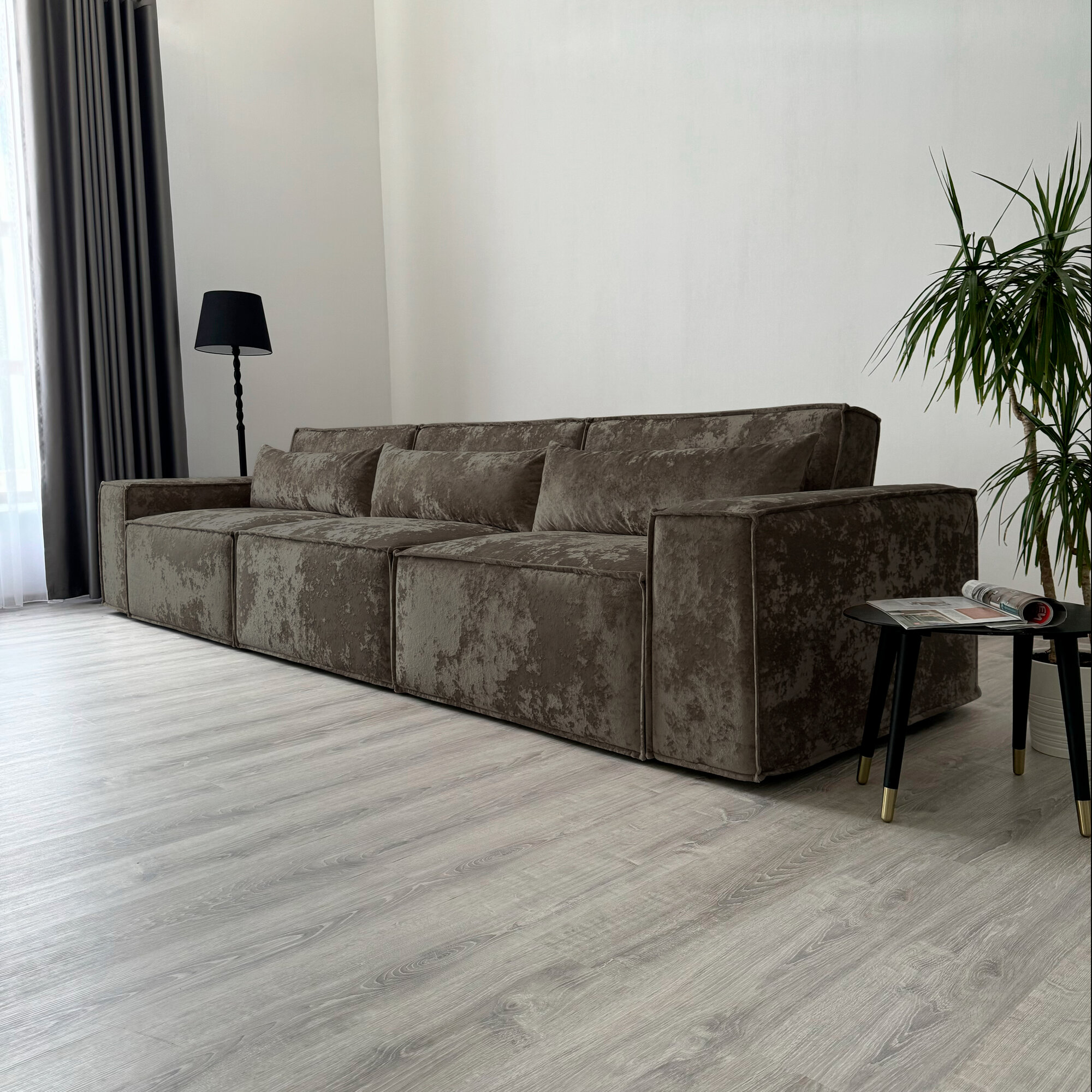 Диван-кровать Redsofa Пикассо 360 см кипарисовый Оcean. Раскладной прямой диван со съемными чехлами, для дома и офиса (Мебельный гарнитур бытового назначения) — фото 1