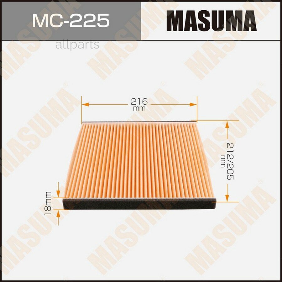 MASUMA MC-225 фильтр салона!\ Toyota Avensis/Land Cruiser/Previa/Yaris 99>