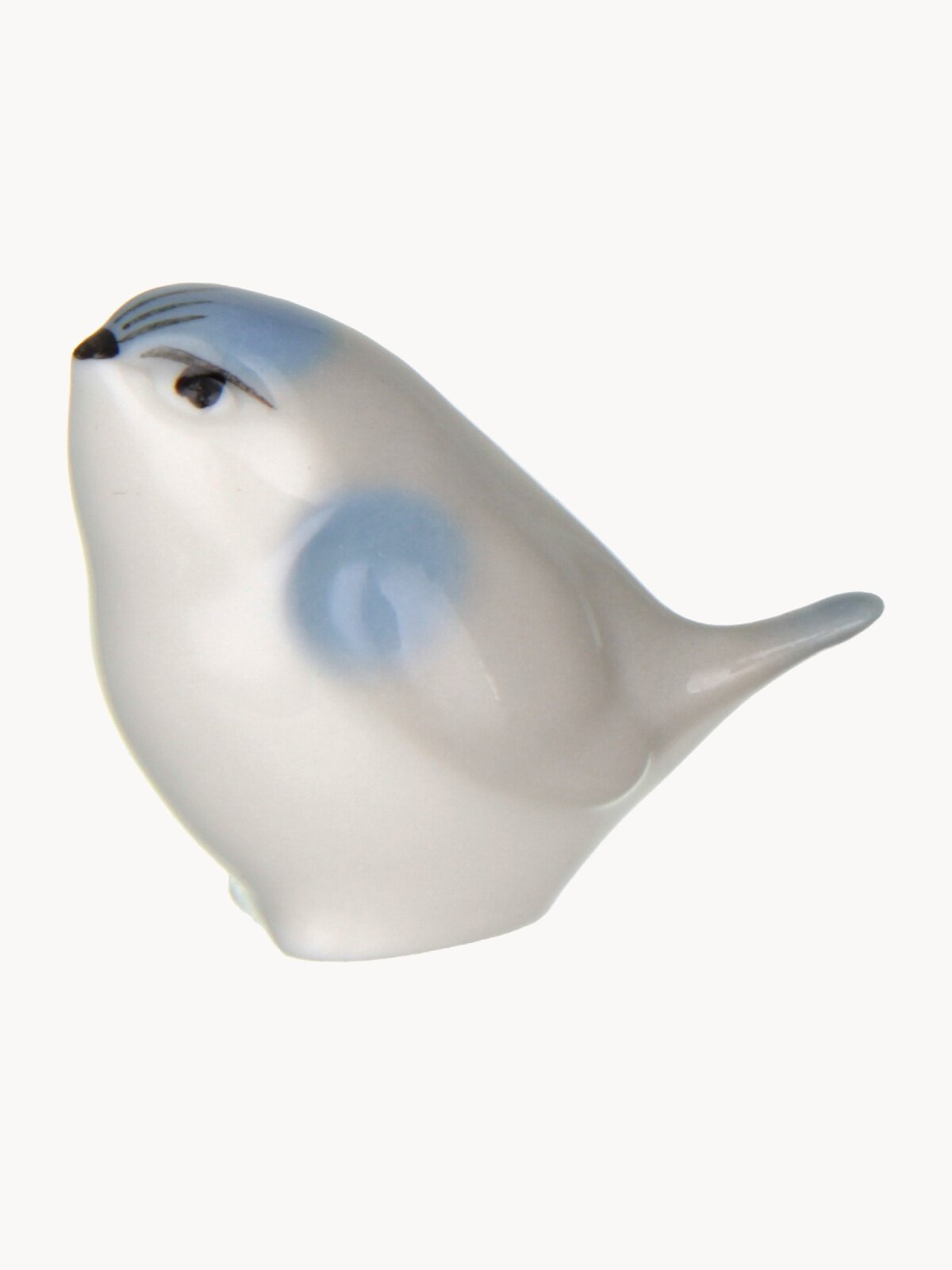 Миниатюрная фарфоровая скульптура "Синичка", ручная роспись, Императорский фарфоровый завод