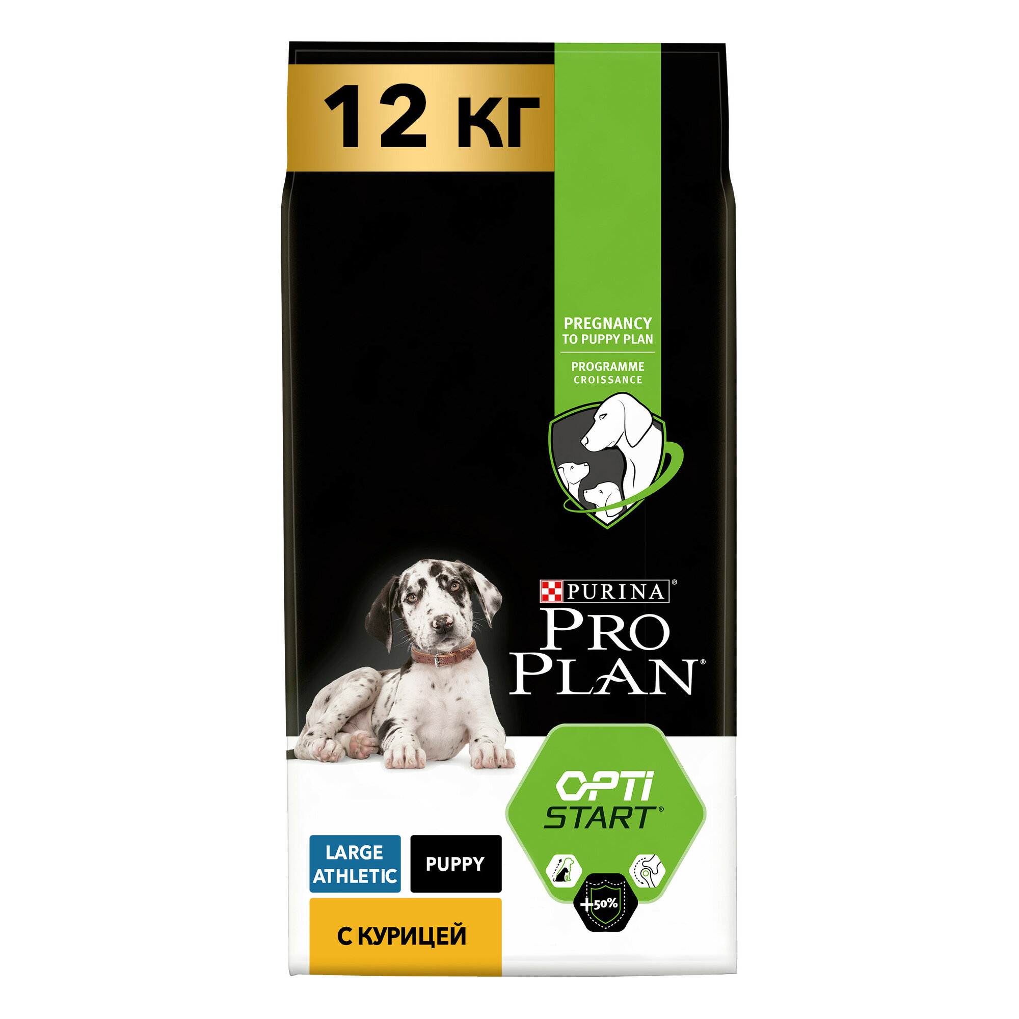 Pro Plan Large Puppy Athletic для щенков крупных пород атлетического телосложения Курица, 12 кг.