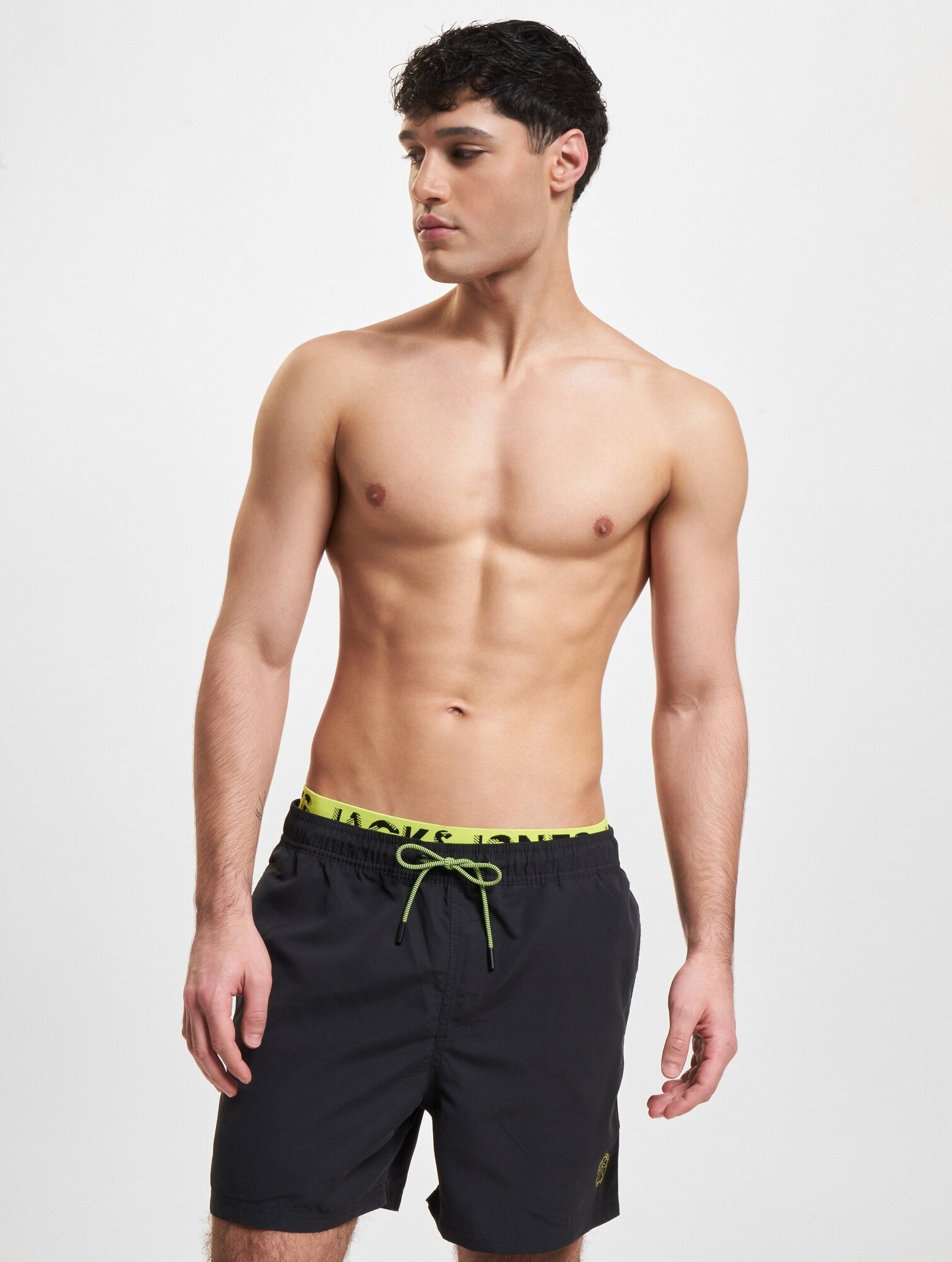 Шорты купальные для мужчин Jack & Jones, Цвет: черный, Размер: S