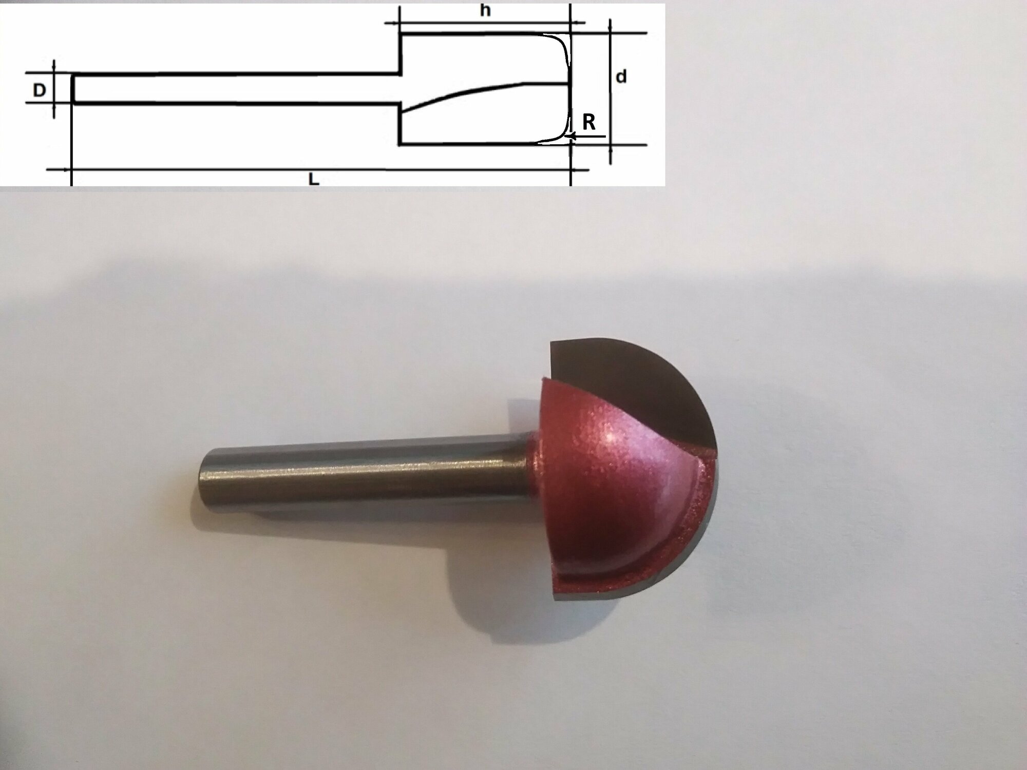 Сферическая Галтельная фреза для ЧПУ станка QDD 610 d-10/R 5/ h-7/ D-6/ L-38. X series