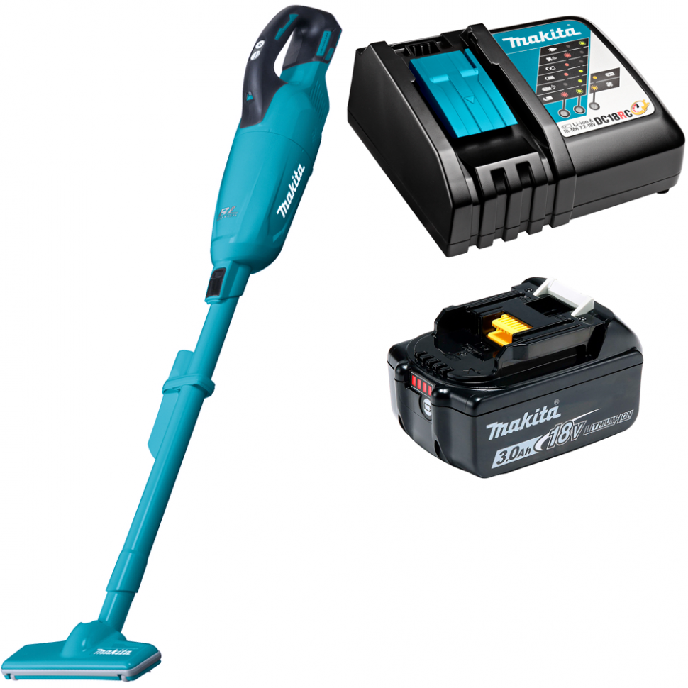 Аккумуляторный пылесос Makita DCL281FRF (18V, Li-Ion, 1х3Ач, з/у)