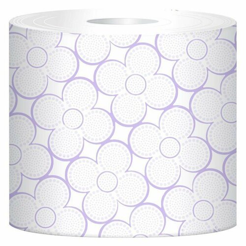 Бумага туалетная 2-слойная Familia Plus, белая с цветочным ароматом, 20.4м, 8 рул/уп, 6 уп. туалетная бумага лайма белая двухслойная белый