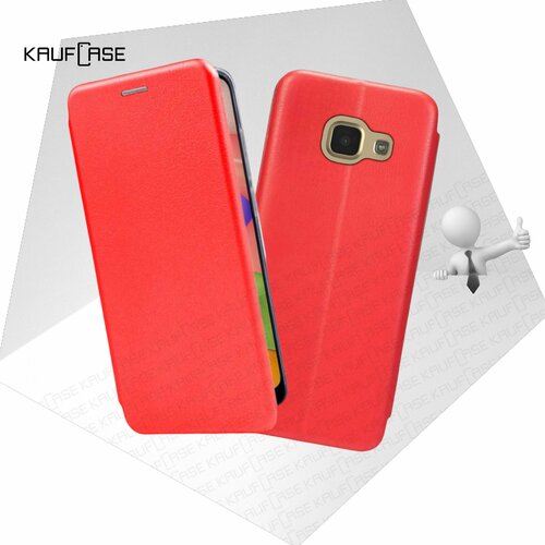 Чехол книжка KaufCase для телефона Samsung A5 2016 (A510) (5.2), красный. Трансфомер чехол книжка kaufcase для телефона samsung s20 s985 6 7 красный трансфомер