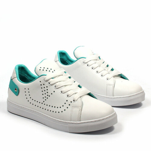 фото Кеды , размер 44, бирюзовый, белый miss tais
