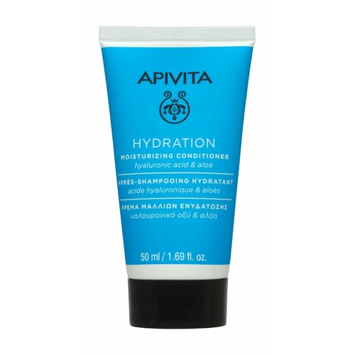 Увляжняющий кондиционер для волос с гиалуроновой кислотой и алоэ Apivita Hydration Moisturizing Conditioner