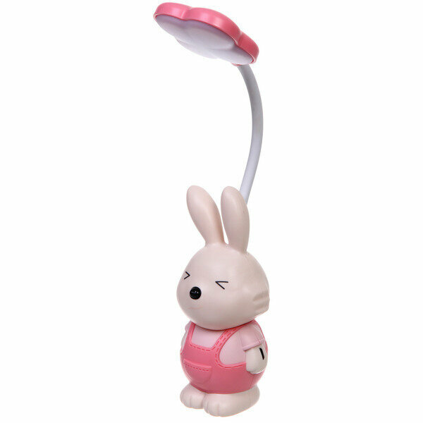 Настольная лампа «Sweet - rabbit» LED 6,2*6,5*29,5 см, USB 1.5w 3.7v, Розовый