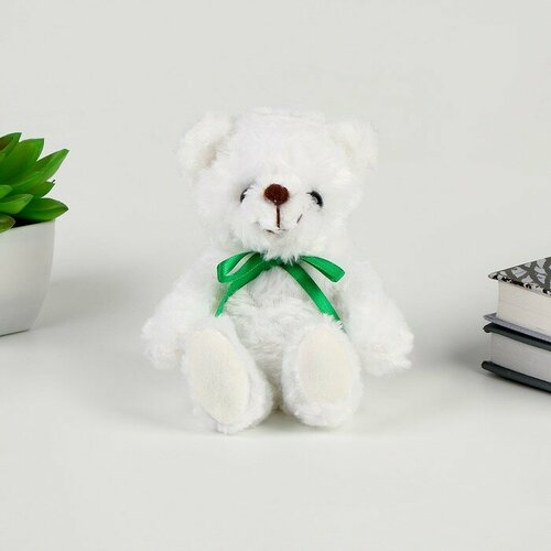 мягкая игрушка зоопарк с бантиком медведь Мягкая игрушка «Медведь», с зелёным бантиком