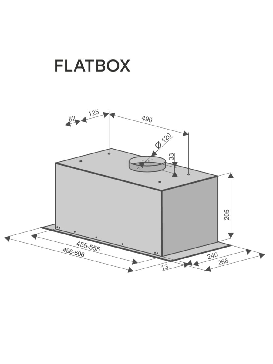 Кухонная вытяжка KONIGIN Flatbox Full Black 50