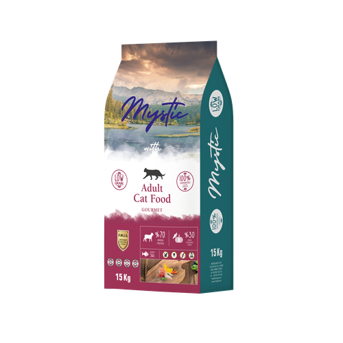 Mystic корм сухой для кошек Adult Cat Food Gourmet, 15 кг