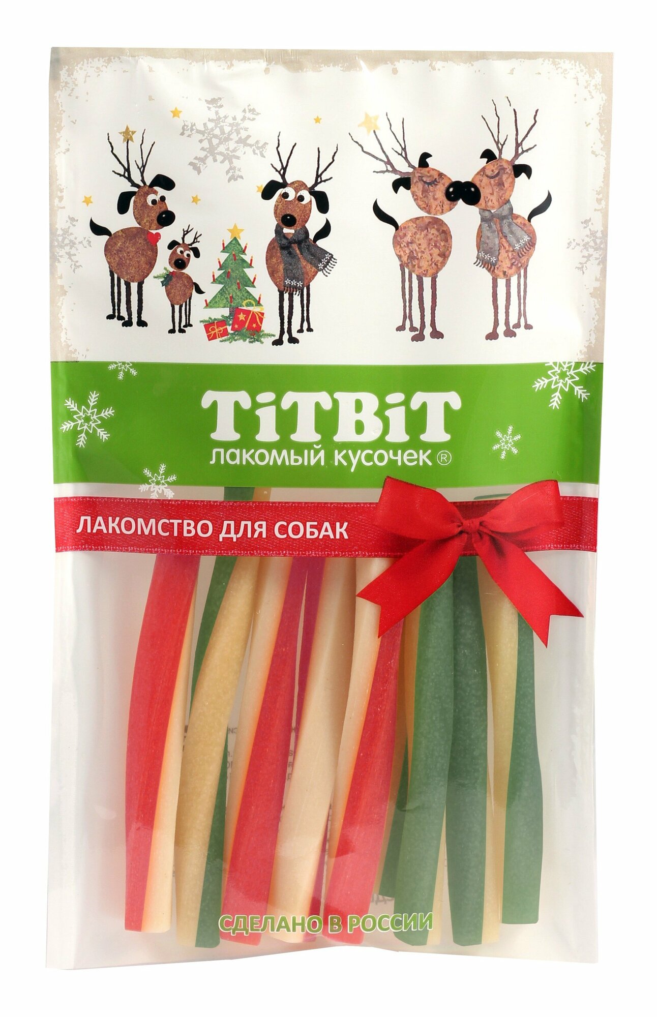Лакомства для собак TitBiT Снеки жевательные рождественские (Новогодняя коллекция) 100 г