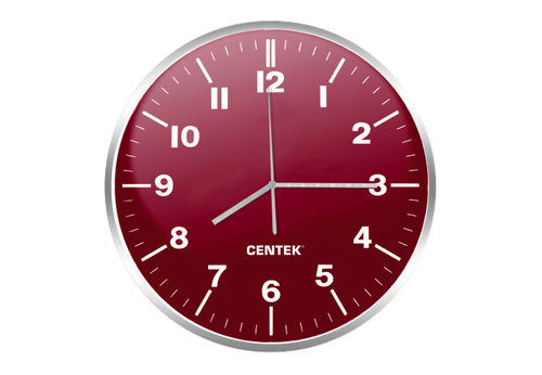 Настенные часы Centek CT-7100 пурпур/хром