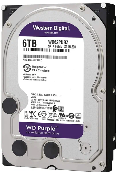 Жесткий диск Purple 6 ТБ WD62PURZ