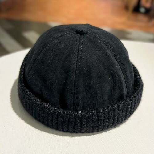 Шапка бини , размер универсальный, черный шапка докер размер 60 черный