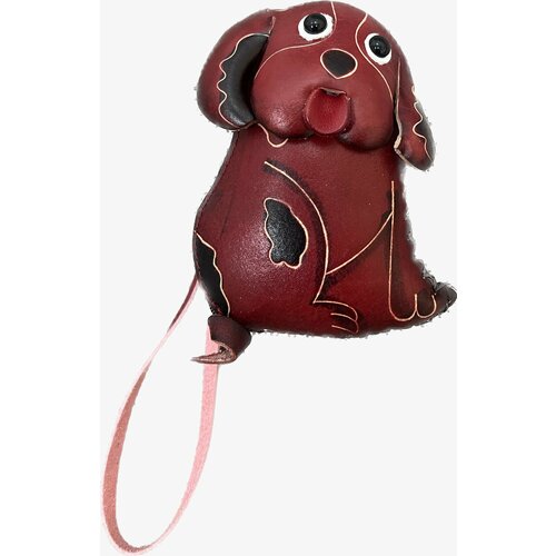 фото Кошелек красная собака, фактура гладкая, красный без бренда
