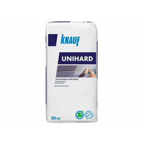 Knauf Unihard Шпаклевка гипсовая высокопрочная Кнауф Унихард 20 кг шпаклевка гипсовая unis блик 5 кг