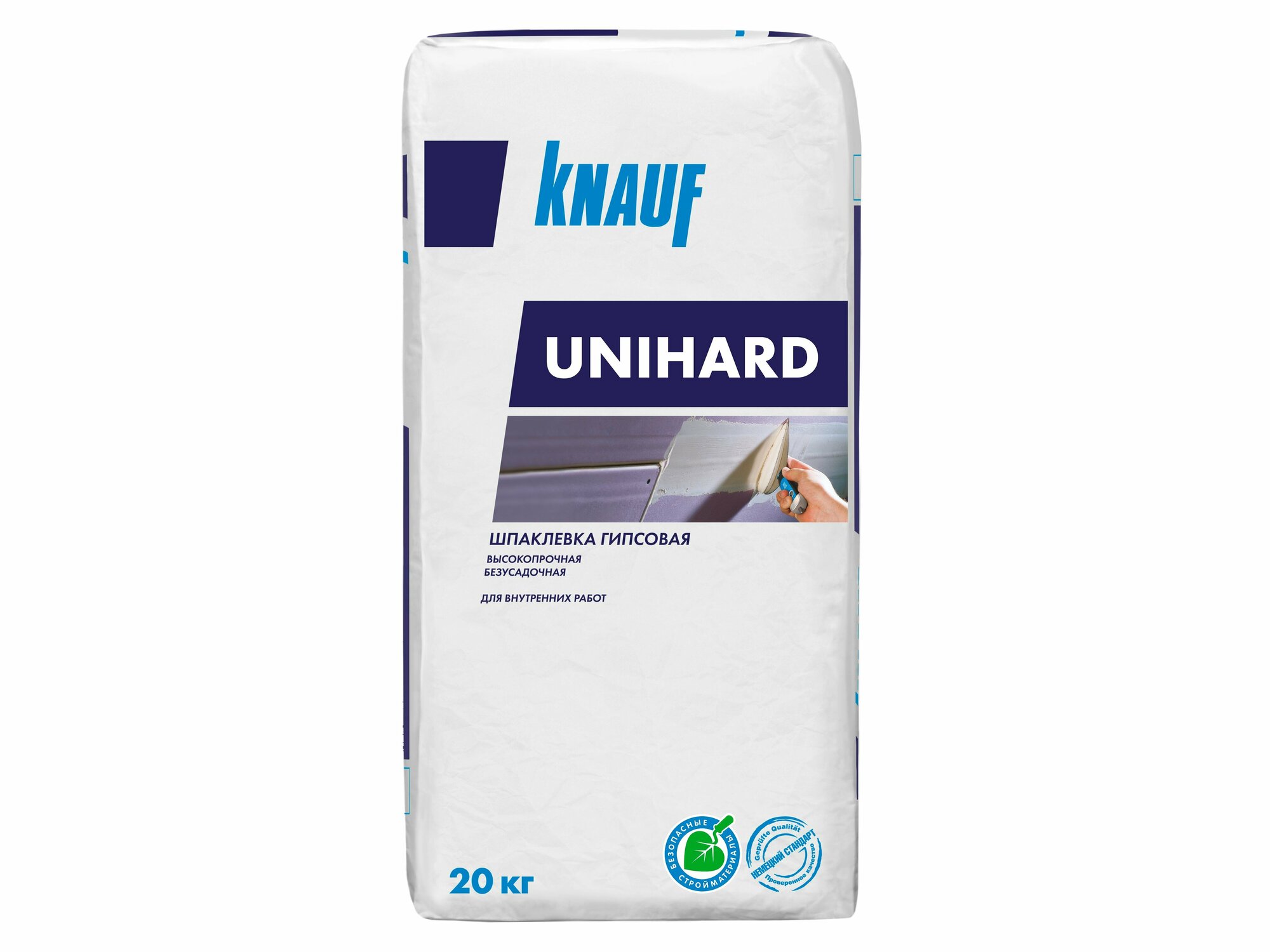 Knauf Unihard Шпаклевка гипсовая высокопрочная Кнауф Унихард 20 кг