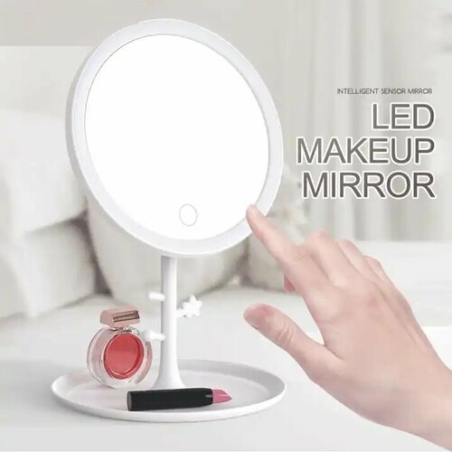 Настольное зеркало для макияжа с подсветкой MIRRORLIGHT А5, белый
