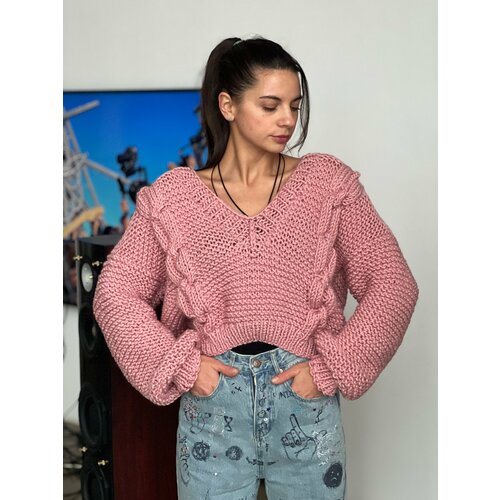 фото Свитер, размер 46, розовый valeriaiva