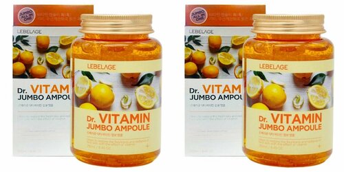 Lebelage Ампульная сыворотка для лица с витаминами Dr. Vitamin Jumbo Ampoule, 250 мл, 2 шт