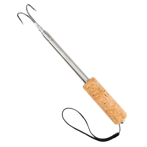 фото Багорик телескопический из нержавейки с двойником 27-72см сезонрыбалки