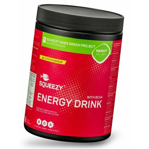 фото Изотоник squeezy energy drink + bcaa 650 г, лимон