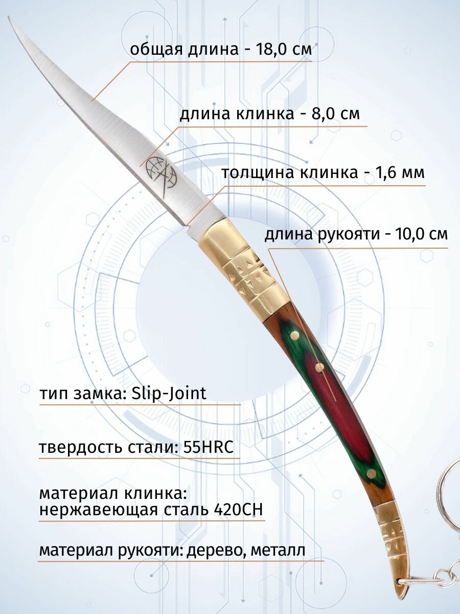 Складной нож Pirat 313/(K18-1), длина лезвия 8,0 см
