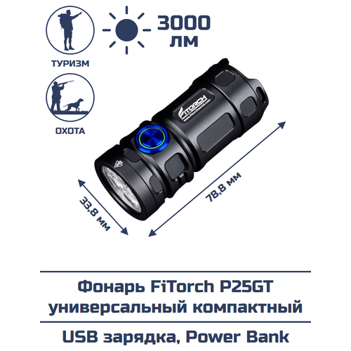 фото Фонарь fitorch p25gt универсальный компактный