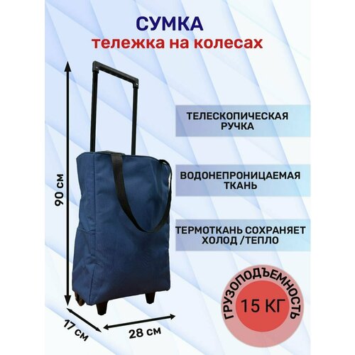 Сумка , 28х90х17 см, ручная кладь, синий