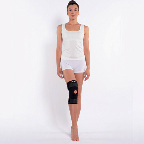 Fosta F1291 / Фоста - ортез для коленного сустава, неразъемный, с пластинами, XXXL, черный