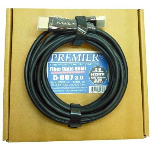 Кабель соединительный аудио-видео PREMIER 5-807, HDMI (m) - HDMI (m) , ver 2.0, 3м, черный [5-807 3.0] аудио кабель 1 5 m jack3 5 m jack3 5 m