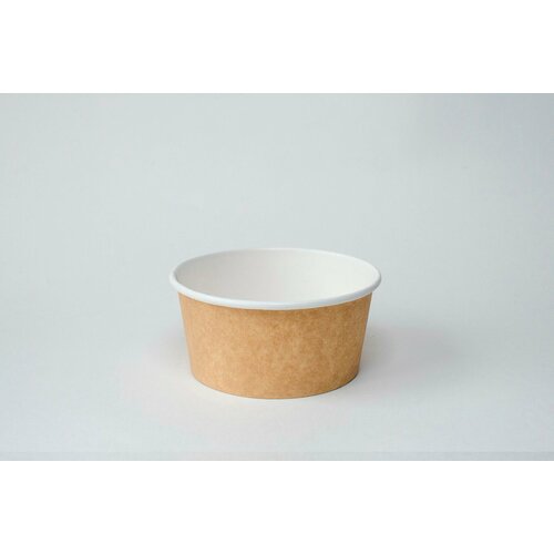 Контейнер картонный 750мл d-150мм h-60мм крафт без крышки уп/45шт