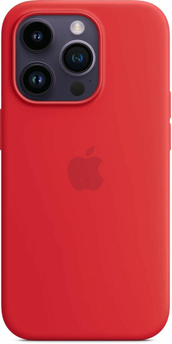 Чехол (клип-кейс) Apple Silicone Case with MagSafe, для Apple iPhone 14 Pro, красный [mptg3fe/a]